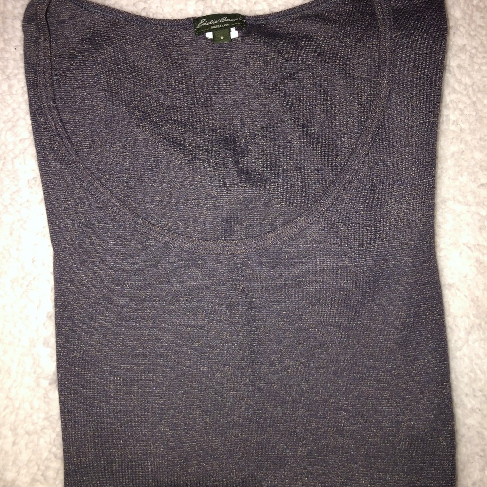 Eddie Bauer Silver Gold T-shirt Blouse Top